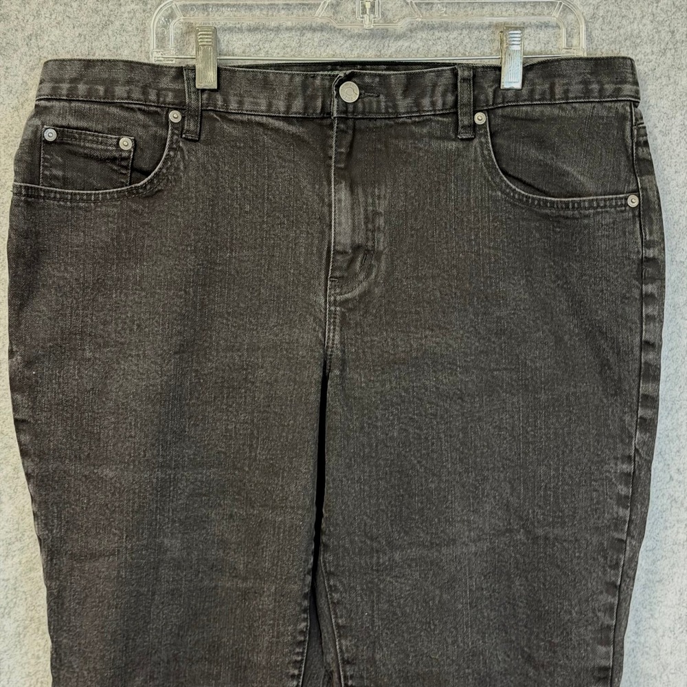 Lauren Ralph Lauren Jeans Co Womens Black Straight Leg Denim Pants Plus Size 16W - Picture 3 of 14